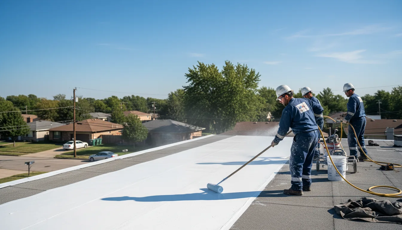 Commercial roof coating in Palmer, IL near me